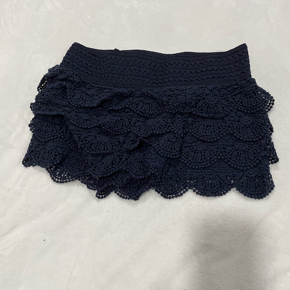 Navy blue lace shorts